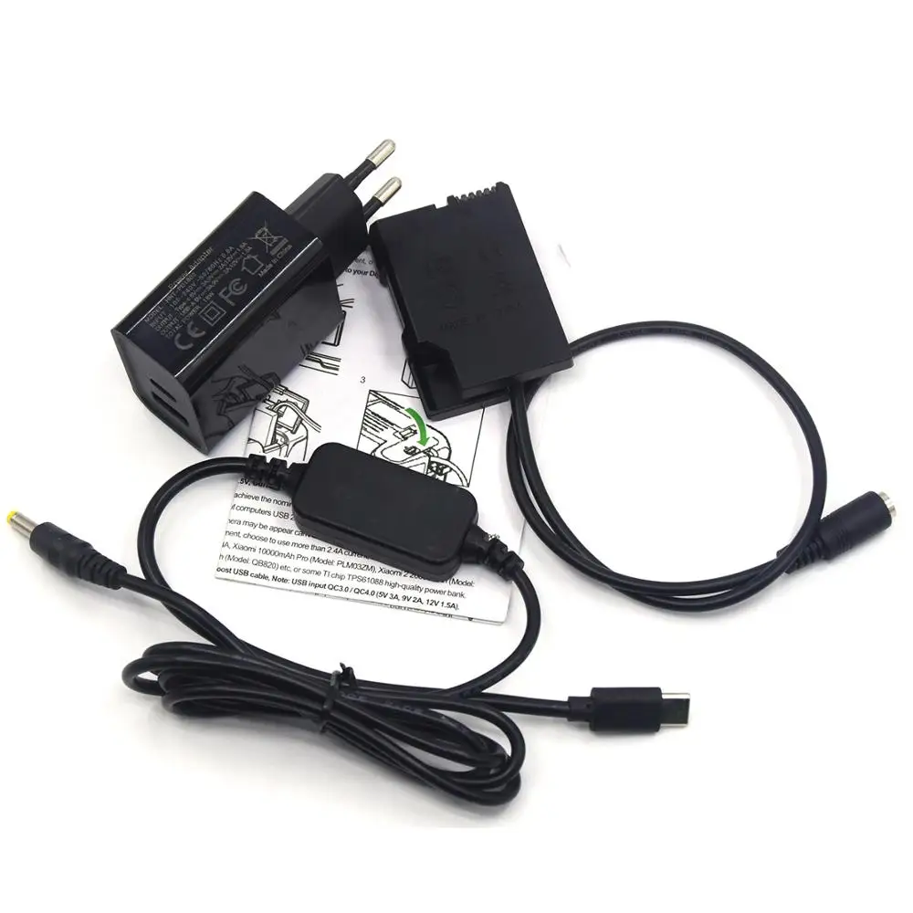 PD Charger USB Type C Power Cable+EP-5A DC Coupler EN-EL14 Dummy Battery For Nikon P7800 P7100 D5600 D5300 D5200 D5100 D3400