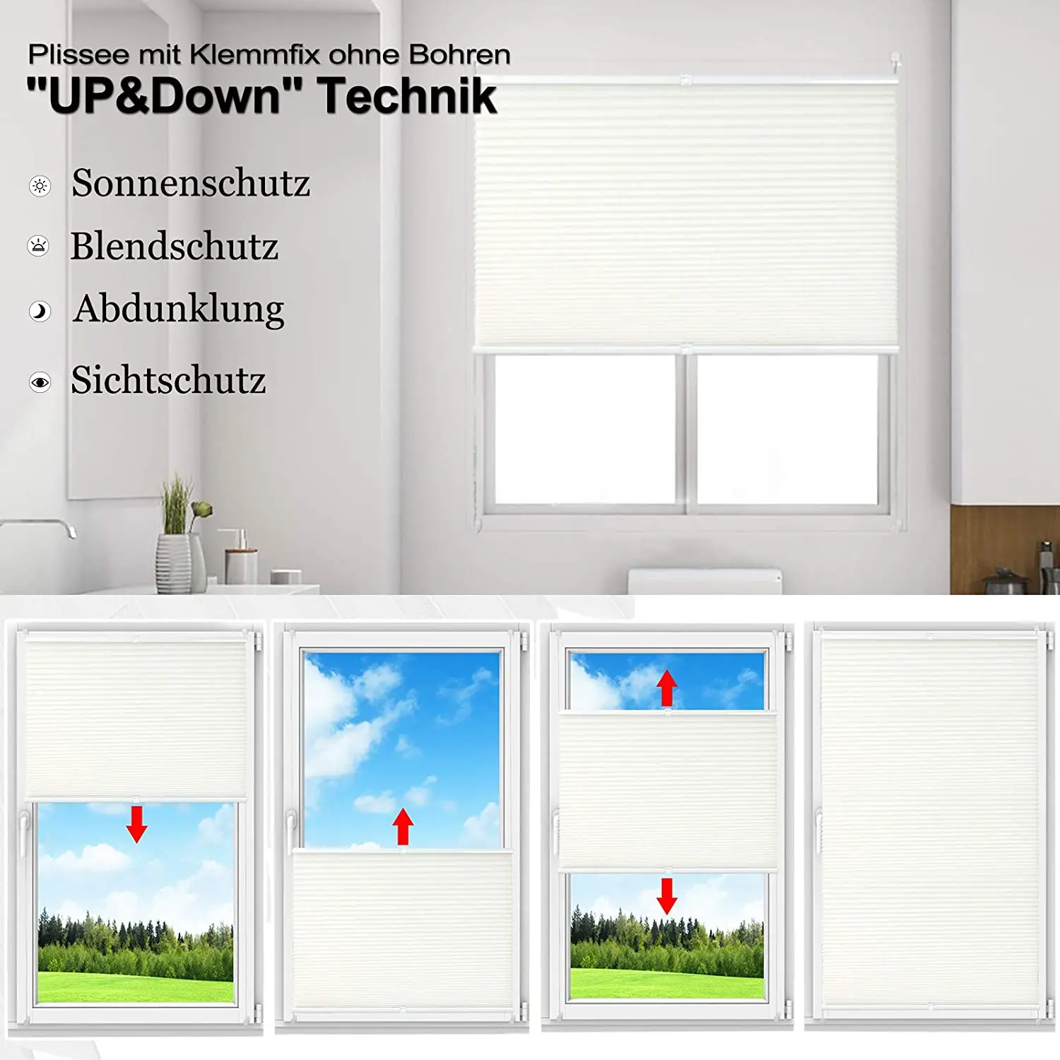 مطوي أعمى Klemmfix دون الحفر للطي الأسطوانة أعمى Easyfix المشبك الأسطوانة أعمى شاشة الخصوصية مبهمة لنوافذ