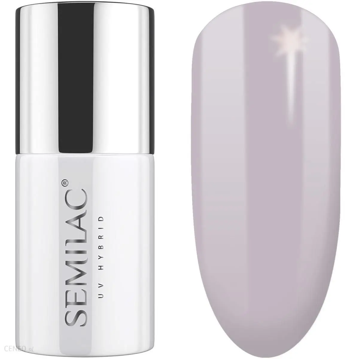 Semilac Violet Cream 127 semi-permanent coverage, UV hybrid nail polish texture Gel