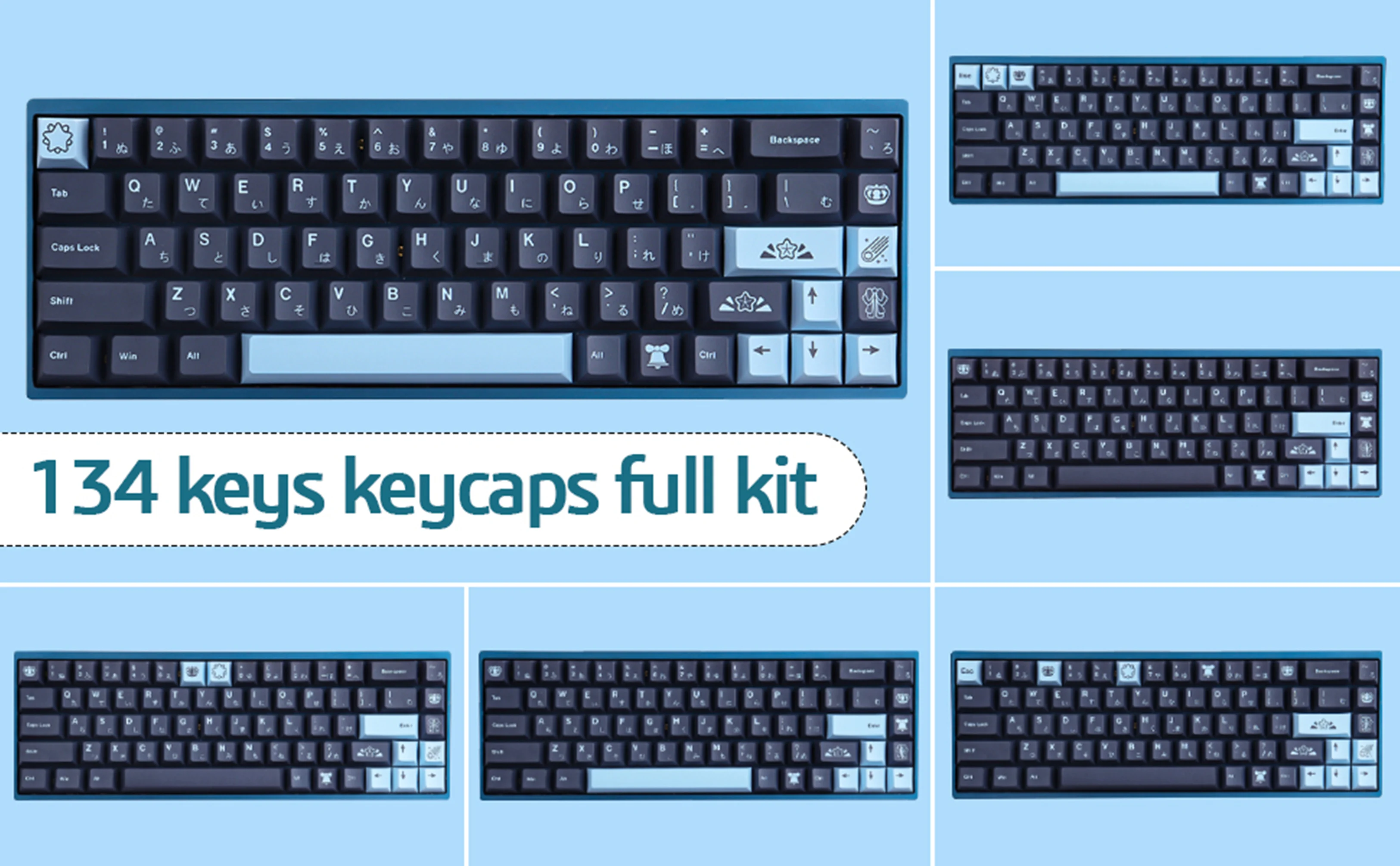 GMK Comet-teclas personalizadas para teclado mecánico, 132 teclas, XDA, DYE-SUB