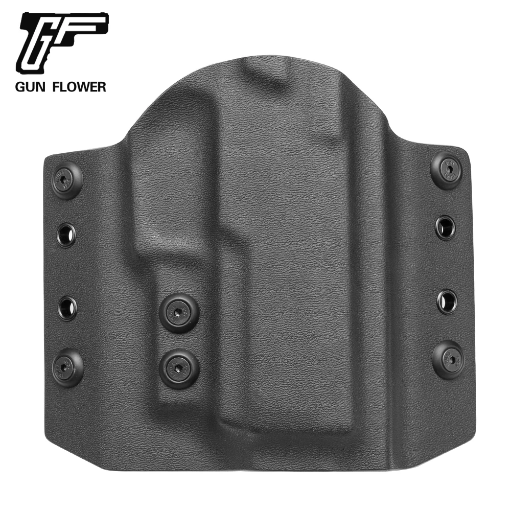 Only For Glock G19/23/25/32,G17,Sig P320/MP9/CZ P07/CZ P09/CZP10C,Gunflower OWB Kydex Holster,Right Hand,Compcat Pouch Gun Case
