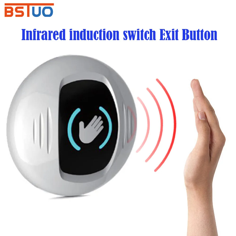 

Infrared Induction Switch Door Exit Button No Touch Release Push Switch For Access Control Kit Electric Lock Push Button