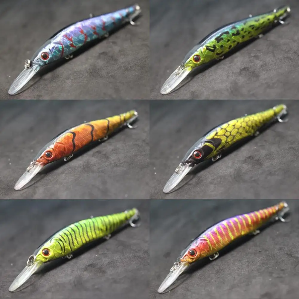 wLure Minnow Fishing Lure 16g 13cm Deep Diving Jerkbait Weight Transfer System 3 Treble Hooks Slow Floating M817