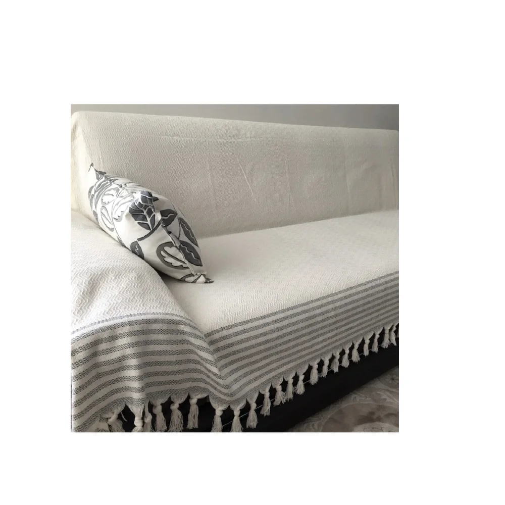 Organic Cotton Kollarını'da Blankets Outsize Size Seat Cover Sofa Protective Case Dustproof Washable Salon Bergere Textile