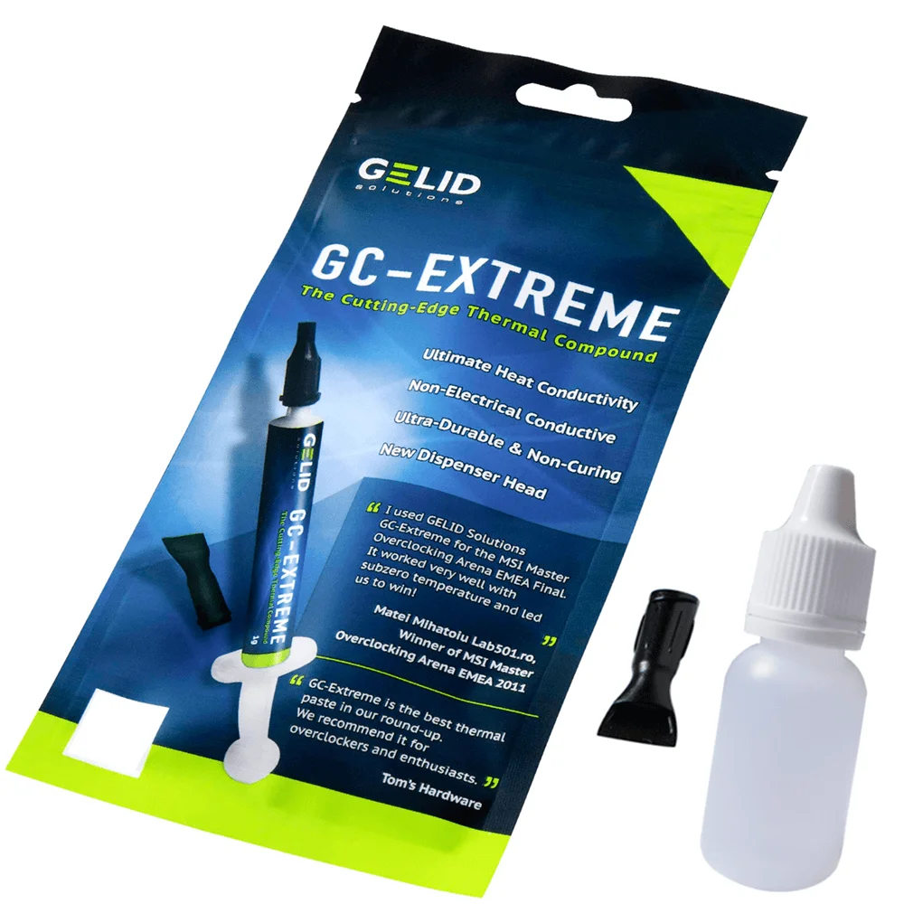 Gelid GC Thermal Folder-Extreme 3.5G + Cleaner 10ml, Heat Sized, CPU Processor GPU Notebook Console PS4 Desktop