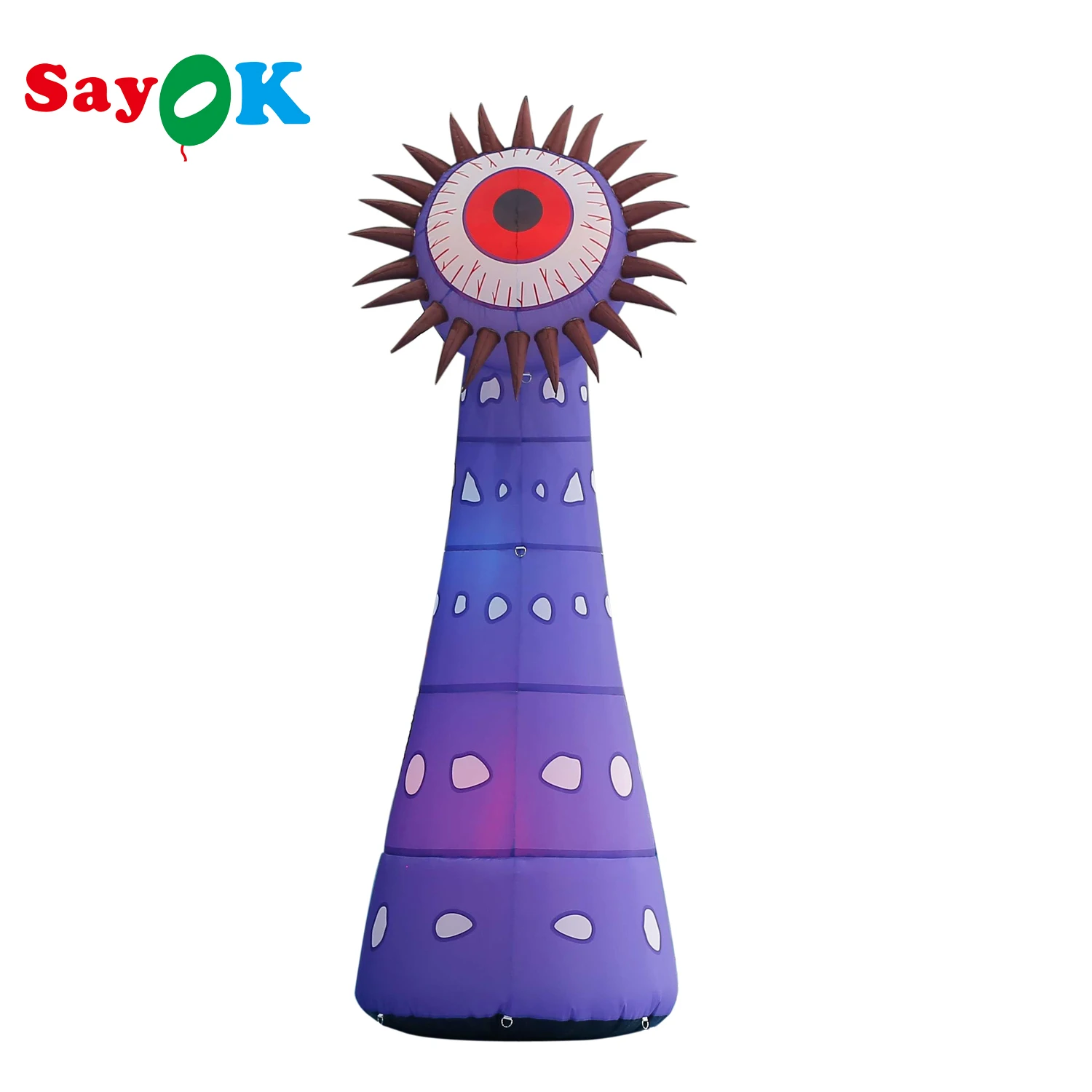 

9.84ftH Inflatable Cyclops Flower Ground Lighting Flower with White Lights for Christmas/Halloween/Party Decoration