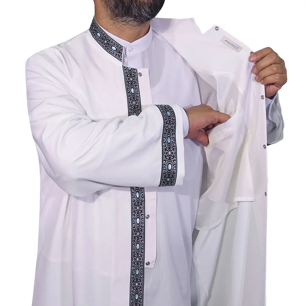 Vestido musulmán de Arabia Saudita para hombre, ropa qami, jubba, thobe, namaz, Dubái, abaya, productos musulmanes, 2022