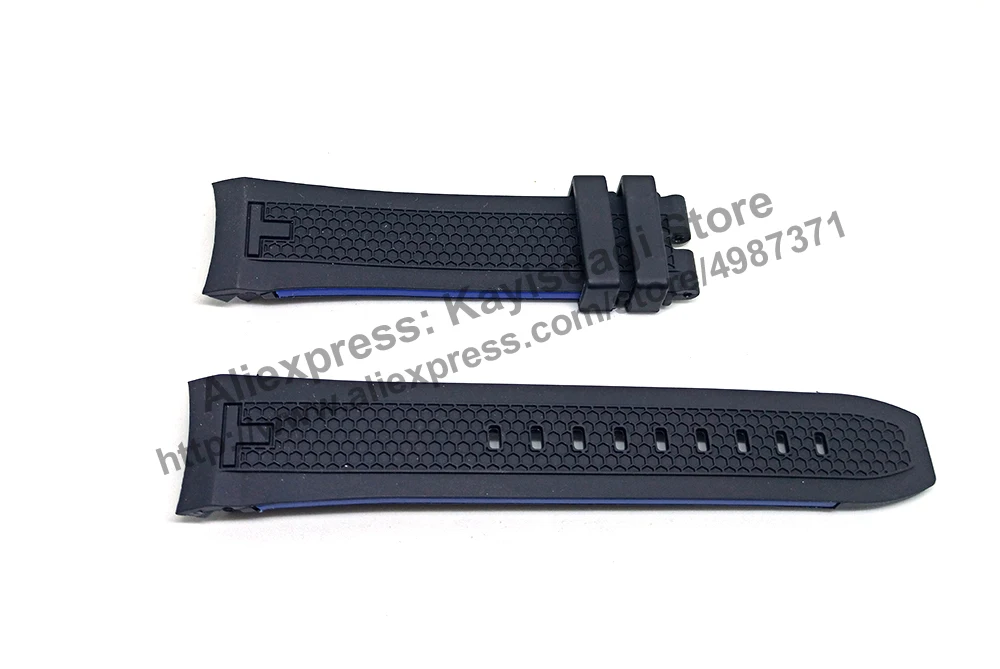 23mm Black Rubber Watch Band Strap Comp. Tissot PRS 516 T0794272605700 , T0794272705700, T0794272705701