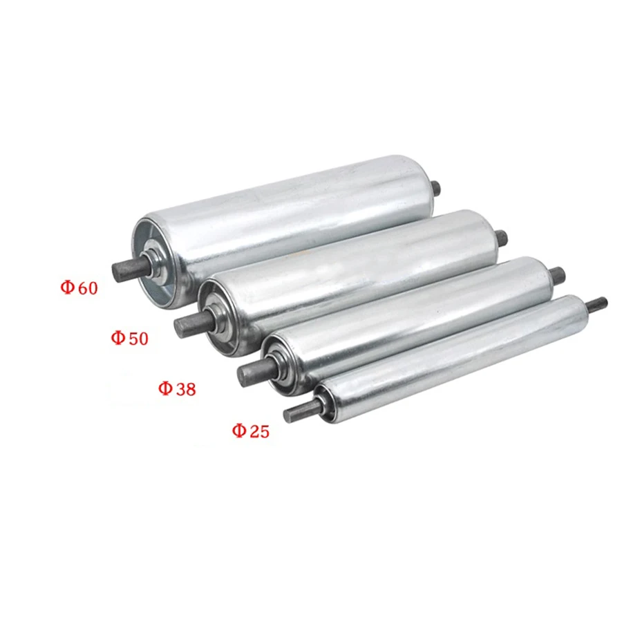 1PCS Galvanized Gravity Roller Conveyor 25/28/50/60*200/300/400/500 Unpowered Roller