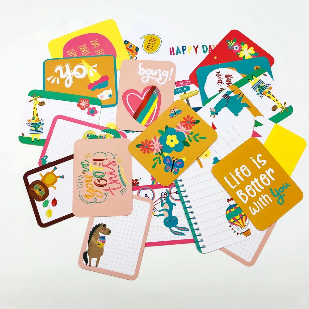 Kreatywna ścieżka karton dziennikarstwo karty dwustronny nadruk DIY rzemiosło Scrapbooking projekt Album Journal Card upiększeń