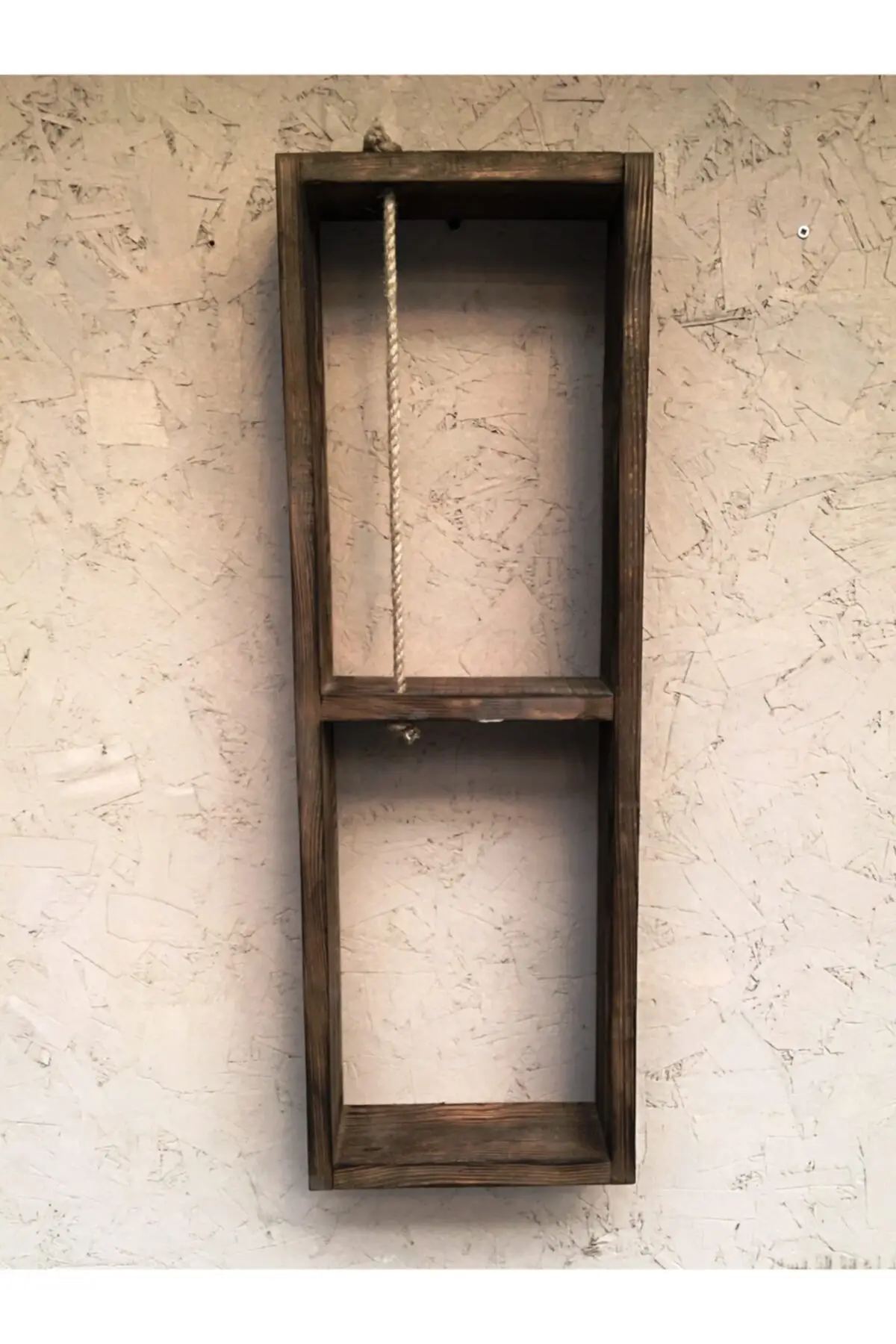 Decorative Design Rope Bathroom Towel Holder Multipurpose Solid Wood Wall Rack