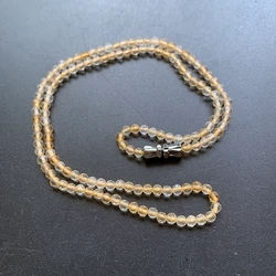 Natural Citrine Choker Necklace Elegant Citrine Stone Faceted Crystal Collar Clavicle Chain Necklace Women Jewelry Yellow Quartz