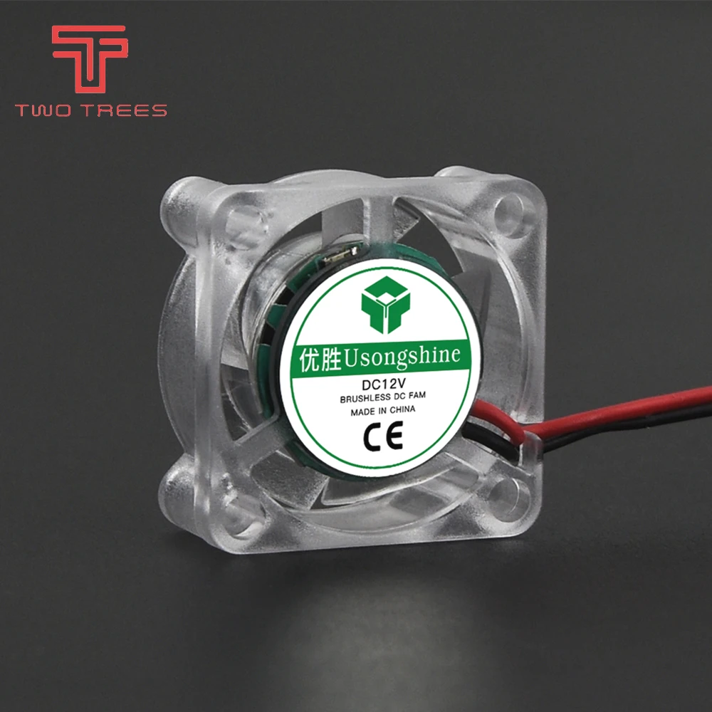 Cooling Fan Mini Transparent Hydraulic Fan 3010 4010 12V/24V XH2.54-2P with LED Light High Quiet Exhaust Fan 3D Printer Parts