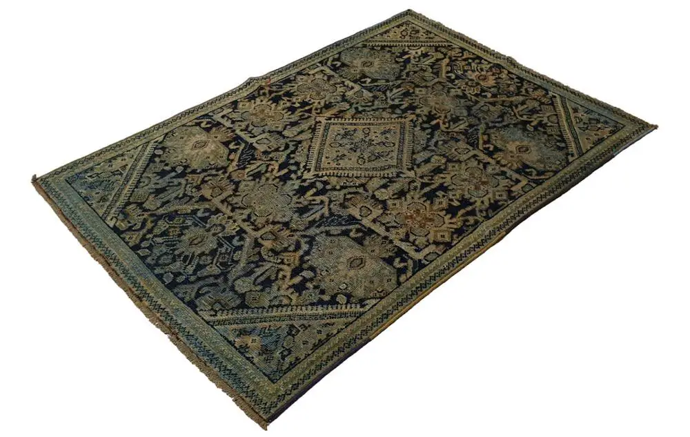 Handmade Vintage Area Rugs Hand Woven Turkish Turkey Anatolian Traditional Motifs Carpet Home Decorative Antique Wool on Cotton