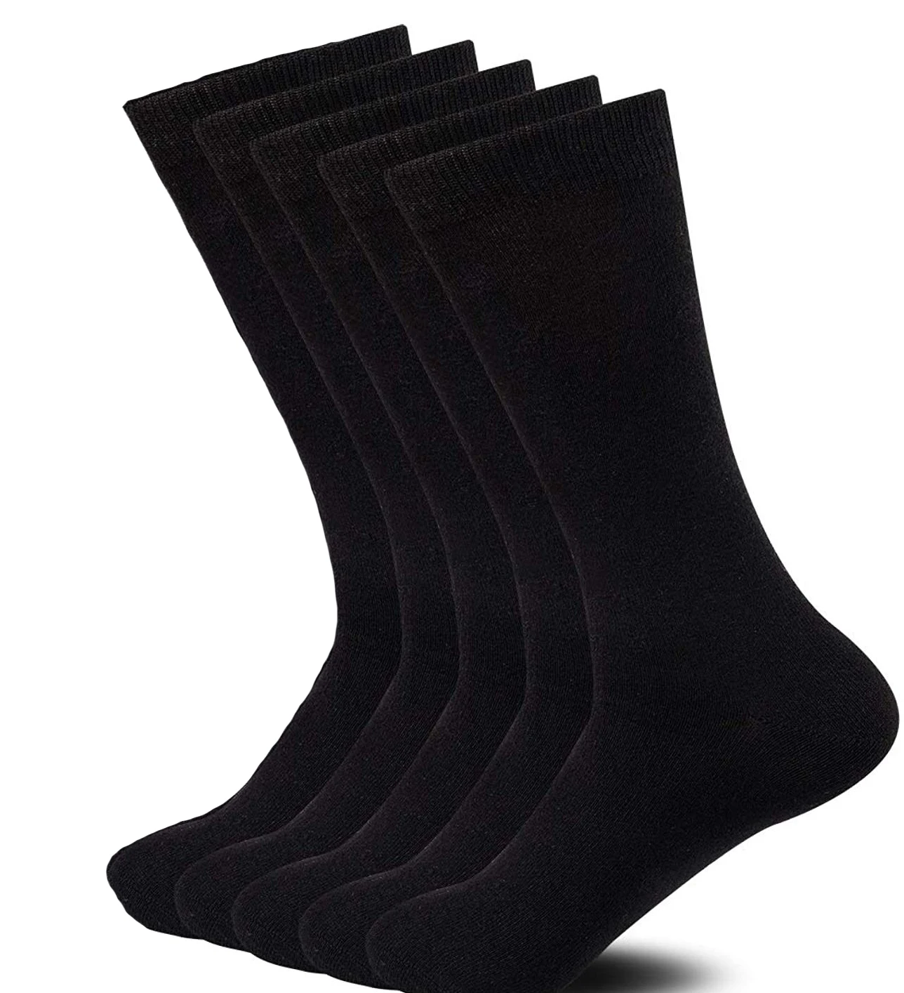 

Fcare Men Black Dress Crew Business Socks Cotton 5 pairs/lot