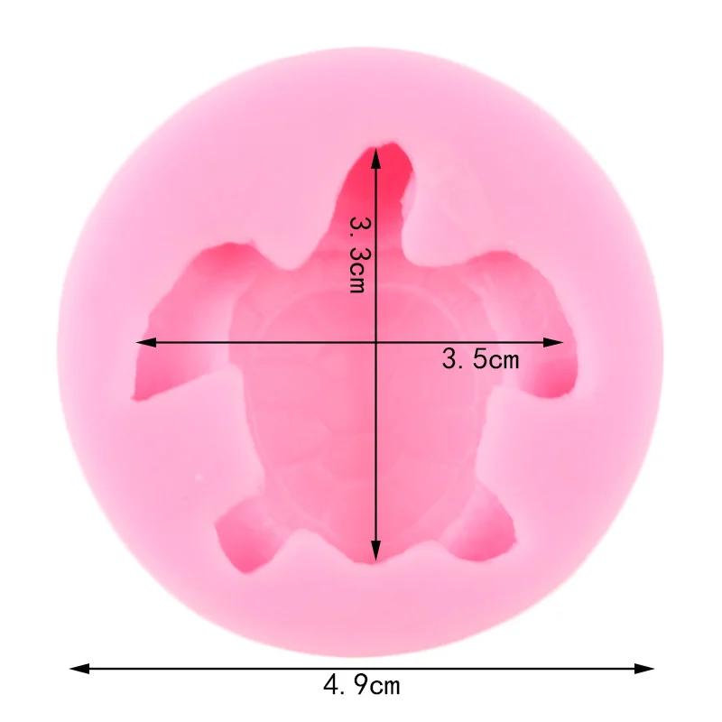 Silicone Fondant Mold Cute lovely Sea Turtle Shape Ocean Theme Fondant Cake Decoration Gum Paste Chocolate Mould Small Size