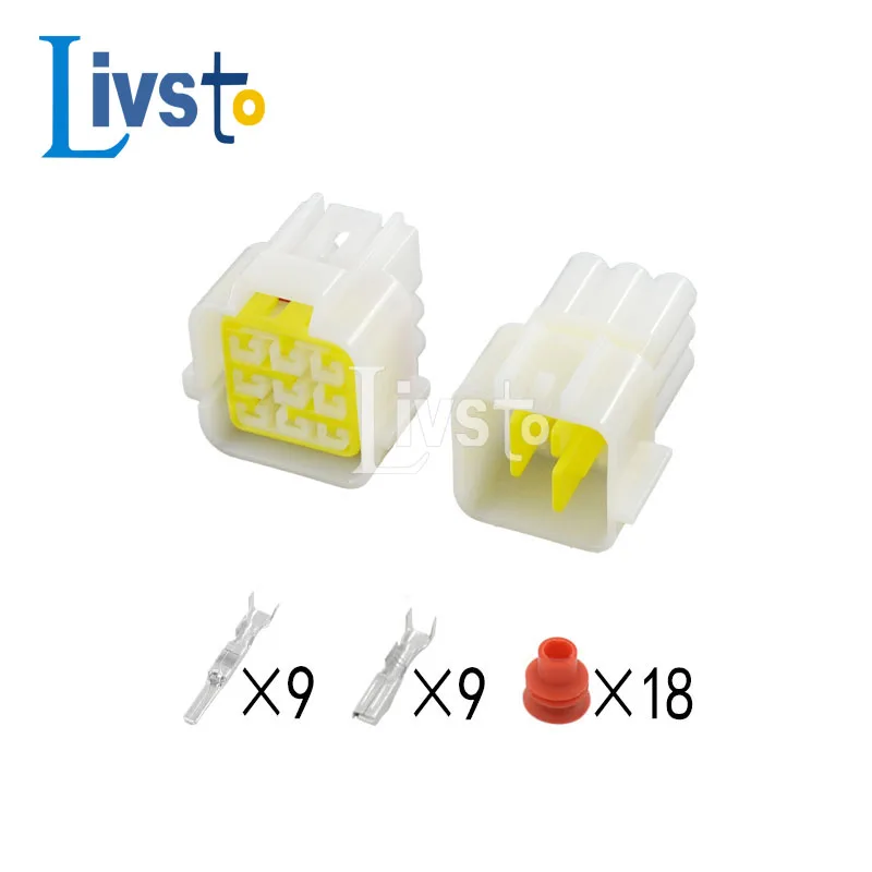 5/20 Sets 9 Pin Furukawa Waterproof Auto Wire Harness Connector 2.3MM Female Male Plug FW-C-9M-B FW-C-9F-B DJ7091Y-2.3-21