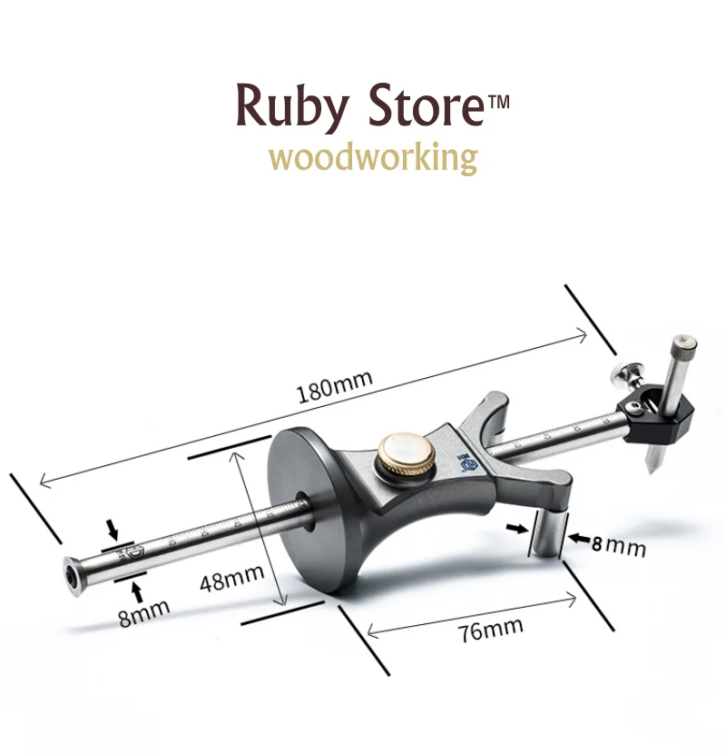 HONGDUI งานไม้ Arc Scriber ปรับความแม่นยํา Linear Parallel Line Drawing เครื่องมือ