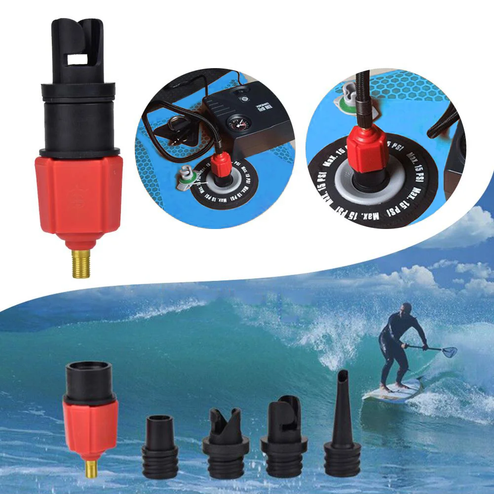 

SUP Pump Adaptor Air Valve Adapter For Surf Paddle Board Dinghy Canoe Inflatable Boat With Car Air Pump& Regular Bicycle Pump