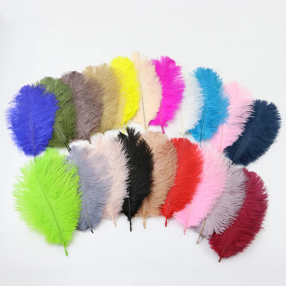 10Pcs Natural Ostrich Feather 15-20cm Wedding Party Decoration for DIY Handicraft Accessories Table Centerpieces Carnival Plumas