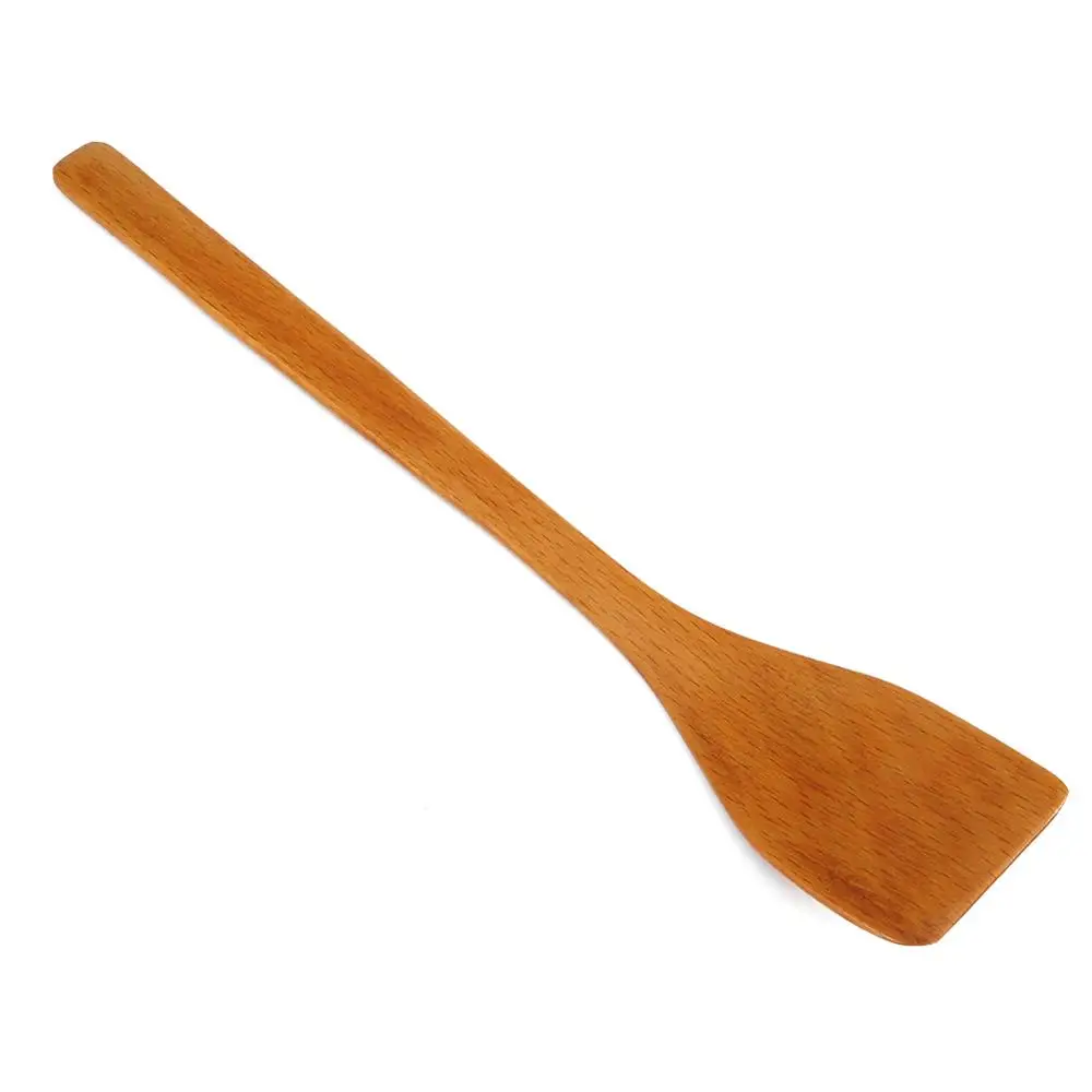 Creative No-Stick Wooden Spatula Turner Fried Shovel Cooking Kitchen Utensils Shovel Practical Home Kitchen Cake Baking Tool