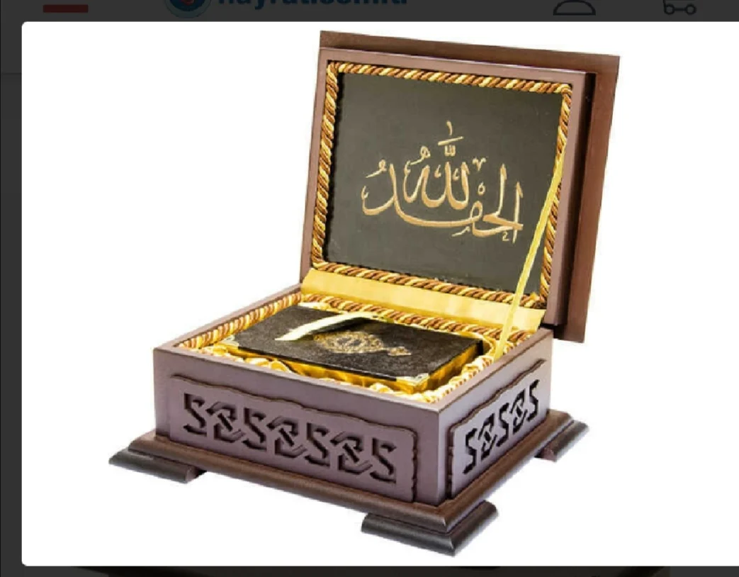 Islamic  Quran With Artisanal Wooden Crafted Box