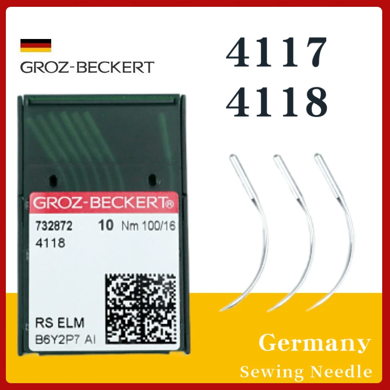 10PCS 4117 & 4118 Bend Needle Groz-Beckert Fit Industrial Linking machine Knitting Needles