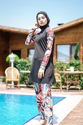 Traje de baño musulmán para mujer, traje de baño moderno de moda, Burkini islámico de Turquía, Abaya, turbante, Hijab