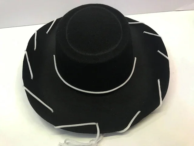 Sombrero de vaquero con cordón para niño, Color negro, 431620940