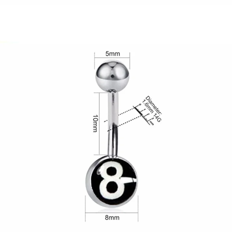 2/5/10PCS Stainless Steel Logo Belly Button Ring Bulk Bunny Belly Piercing Pack Sexy Navel Piericng Set Belly Bar Navel Ring Lot