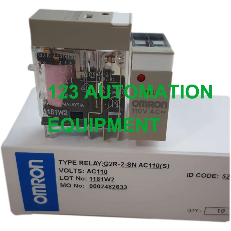 Imagem -05 - Relé Novo Autêntico de Omron G2r2-sn Dc24 s Ac220 s Ac110 s G2r-2-sn s 24vdc 220vac 110vac 10 Peças