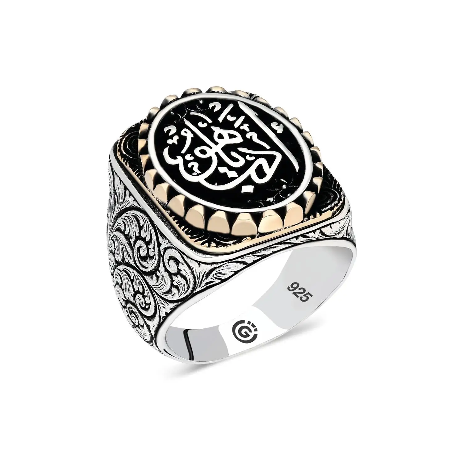 Elegant Design 925Sterling Silver Seal Of Solomon Aleph Double Eagle And Sword Men's Ring Business Jewelery Gift Him Accesory