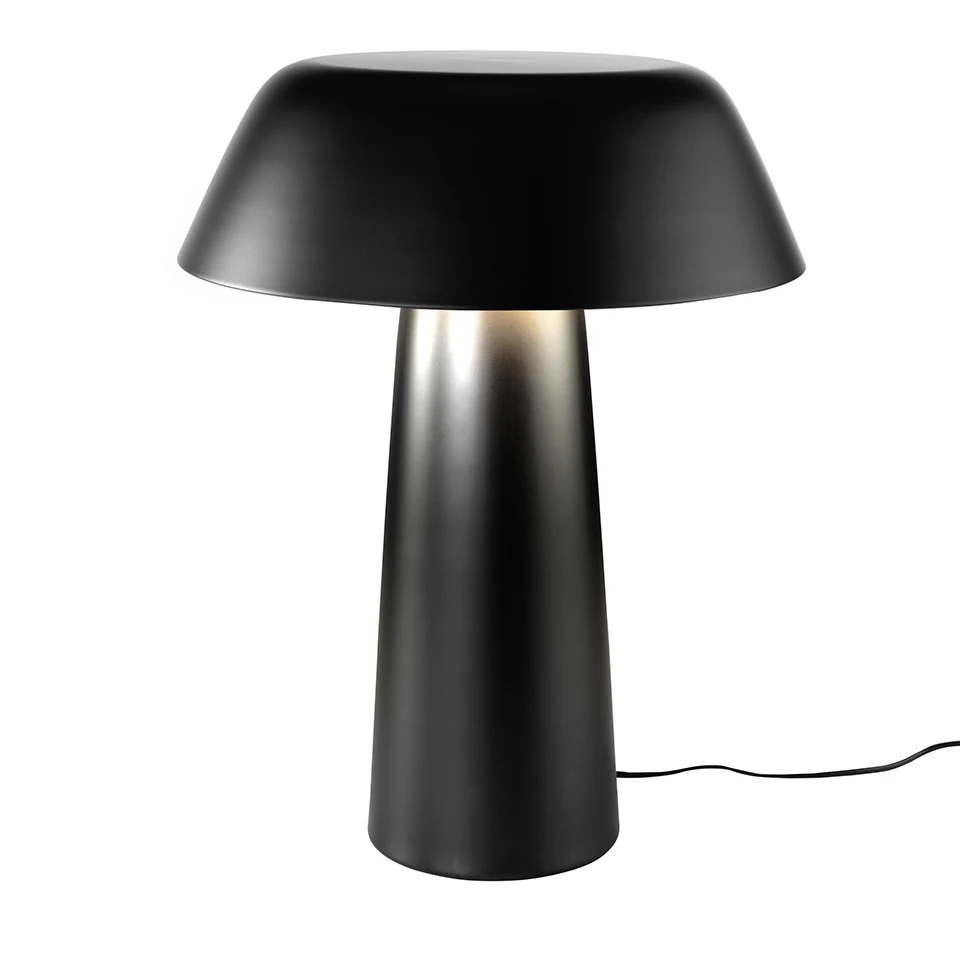 Tabletop lamp 8042 Angel Cerdá-black lacquered stainless steel table lamp