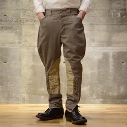 YUTU&MM  Men/Women Military Style Khaki Jodhpurs Pants Equestrian Horse Riding Beige Breeches Polo Pants Military Trousers