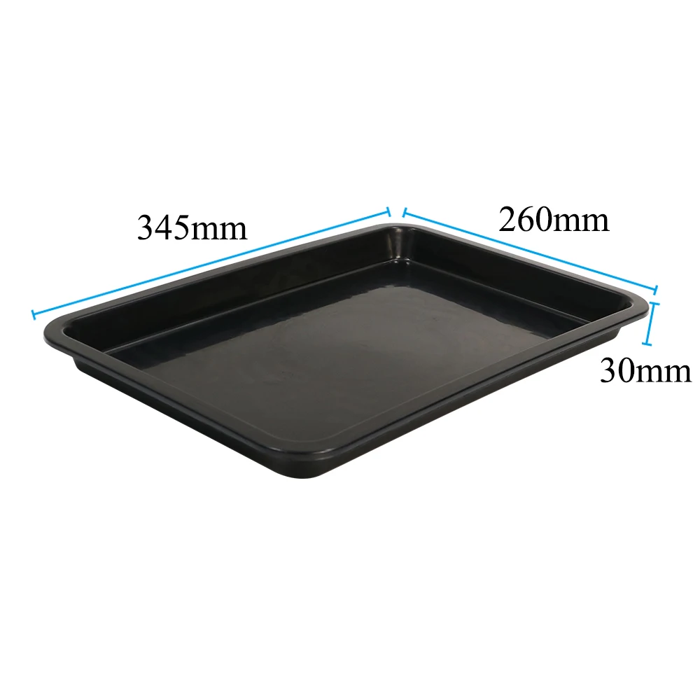 Q-TR13 ESD Tray 345*260*30mm Black conductive tray stackable beveled rounded corner tray