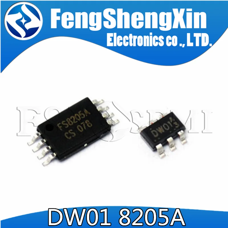 New ( DW01+FS8205A) DW01+8205A Lithium battery protection chip DW01A DW01B FS8205S 8205S GM8205S SOT23-6 8205 TSSOP8