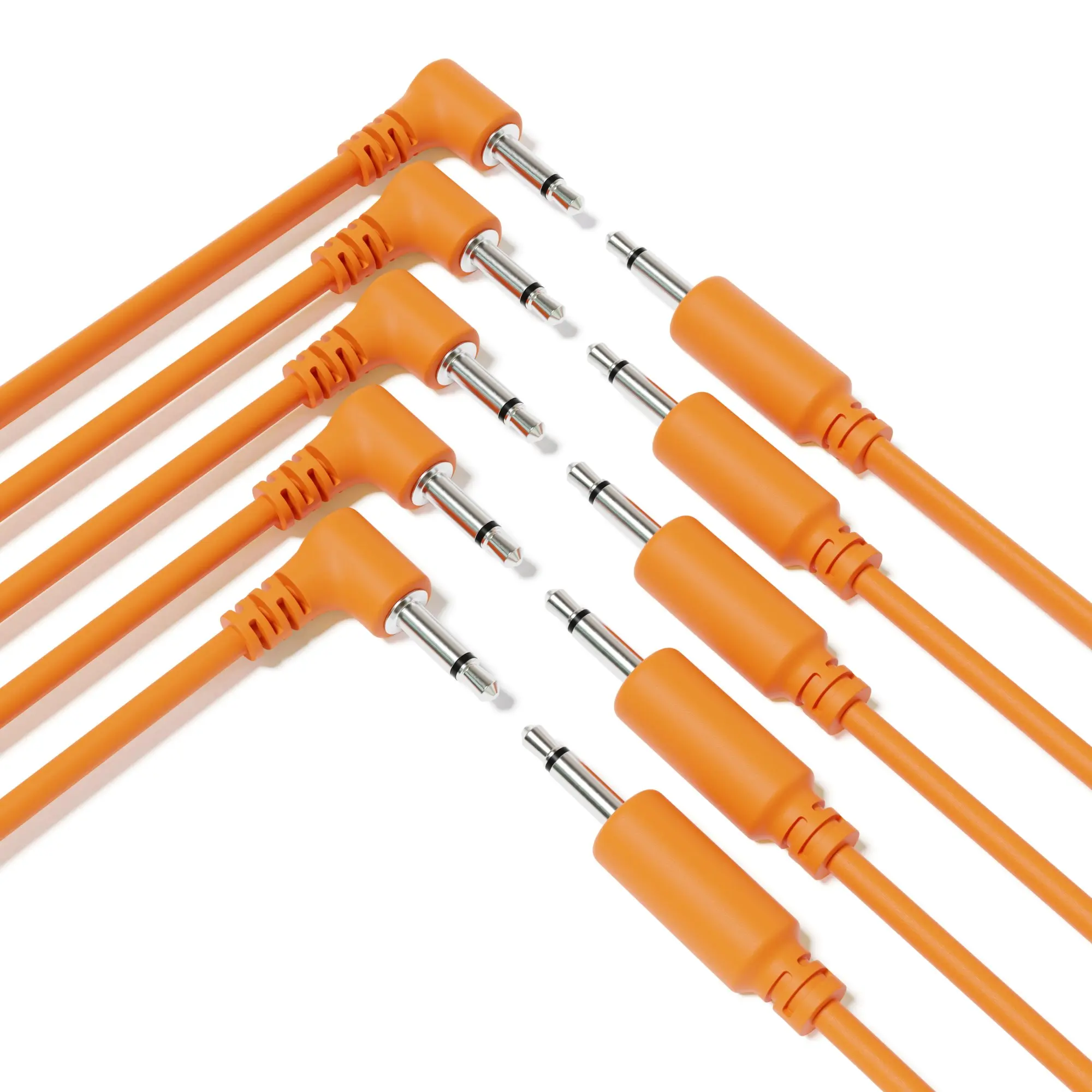 ExcelValley - 5-Pack hybrydowy Mono modułowe kable krosowe TS 3.5mm 1/8 \