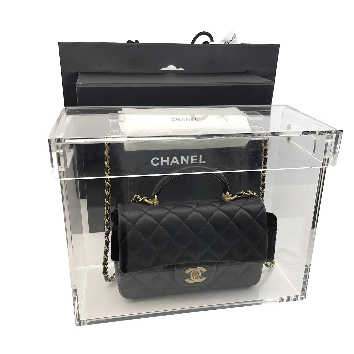 Acrylic Handbag Dustproof Display Box, High Light Transmittance. Simple And Noble Design Sense.