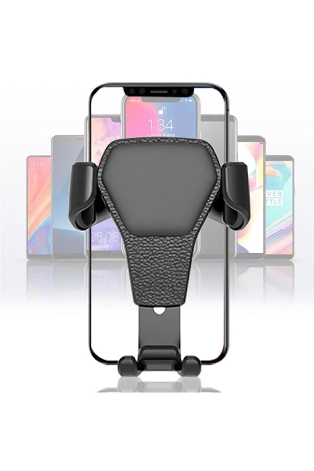 Auto Accessoire V Type Verstelbare Auto Telefoon Houder Zwart Abs 100X50X95Mm Auto Lock Systeem
