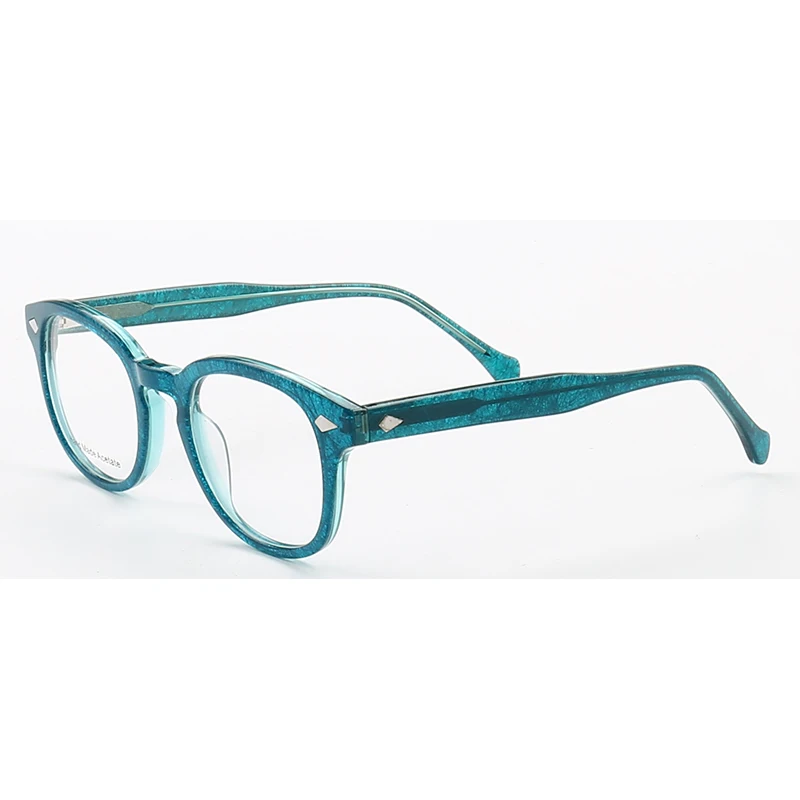 Vintage Women Optical Glasses Frames Men Round Eyeglasses Frames Blue Acetate Fashion Prescription Rose Red Spectacles Fashion
