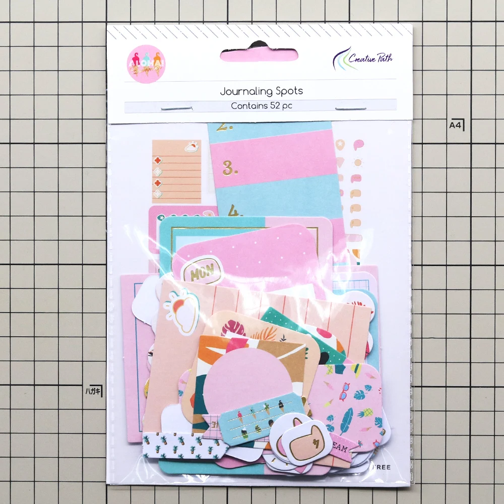 Creative Path 52 Stück Journaling-Sticker, Scrapbooking-Papier, gestanzte Formen, dekorative Stanzformen, Ephemera für DIY-Planer, Kartenherstellung – Detail 2