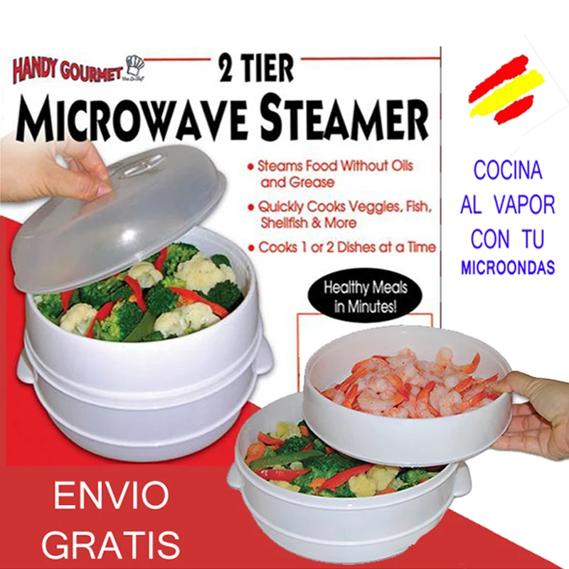 MICROWAVE STEAMER steamed kitchen with your MICROWAVE 2 levels healthy food fast vegetables meats fish seafood STEAMER regal