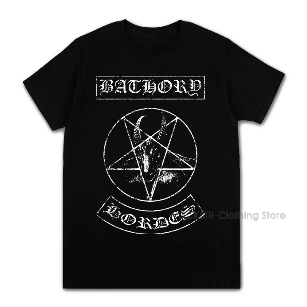 New Wave of  Euro-US Bathory Metal Band Tshirt 100% Cotton Men T Shirt Streetwear Graphic Cool Mens Clothing