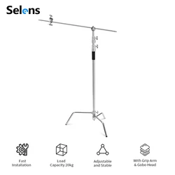 Multi-function Turtle Base C-Stand Photography Studio Heavy Lighting Century C Stand with Folding Legs Grip Head and Arm Kit