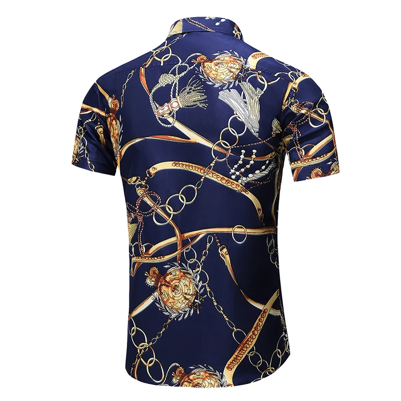 5XL 6XL 7XL Shirt Men Summer New Fashion Personality Printed Short Sleeve Shirts Men 2023 Casual Plus Size Beach Hawaiian Shirt