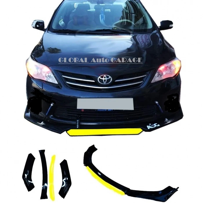 Front Bumper Attachment For Toyota Corolla 2013-2020 Front Lip Diffuser Car Auto Accessory Car-styling 3 Pcs Body Kit Ornament