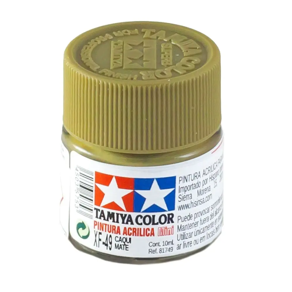 Tamiya. Acrylic paint XF-49 khaki (TAMIYA 81749). Tamiya XF49. Paintings for model and model aircraft, cars, ships, military figures etc, tamiya paintings. Free Shiping