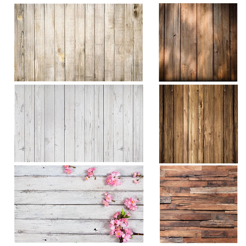 0.6MX0.6M/0.6Mx0.9M Vintage Wood Board Photography Backdrops Studio Video Art Fabric Desk Table Photo Studio Background Decor