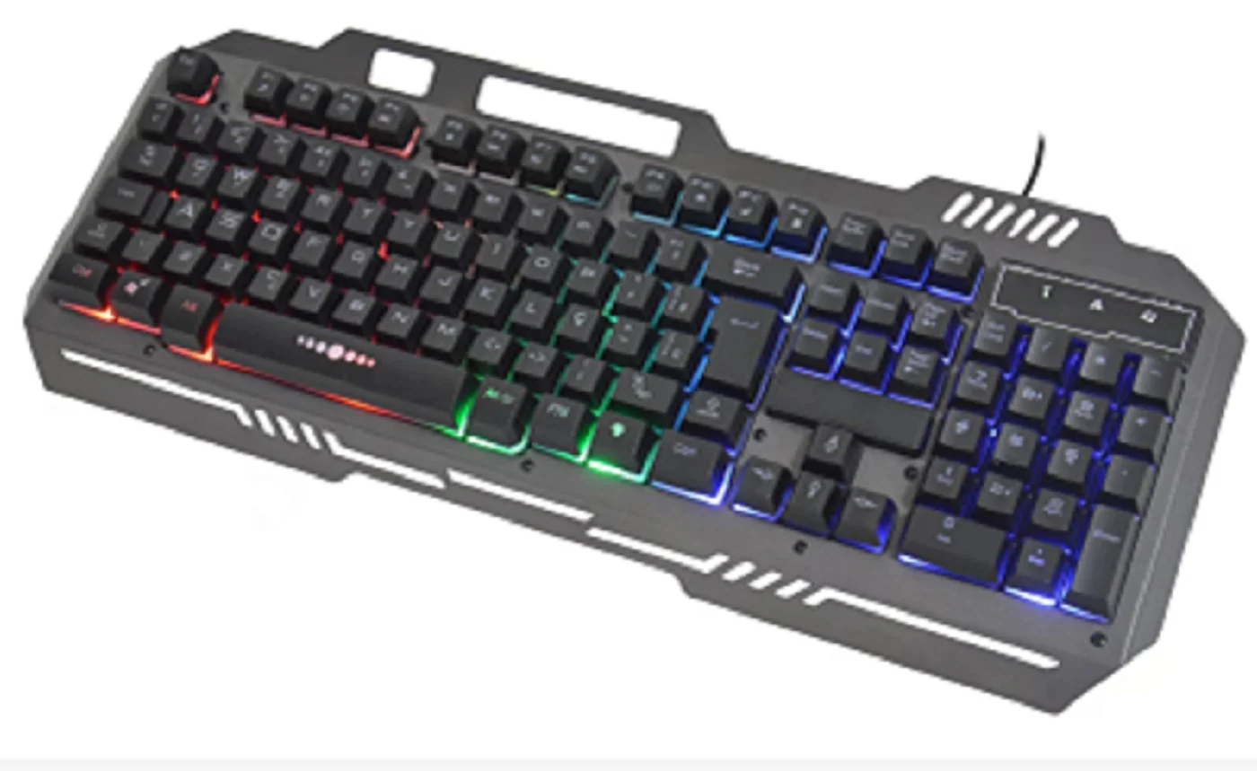 teclado gamer Riomartec K568 led rgb a prova d'agua usb 1,5m