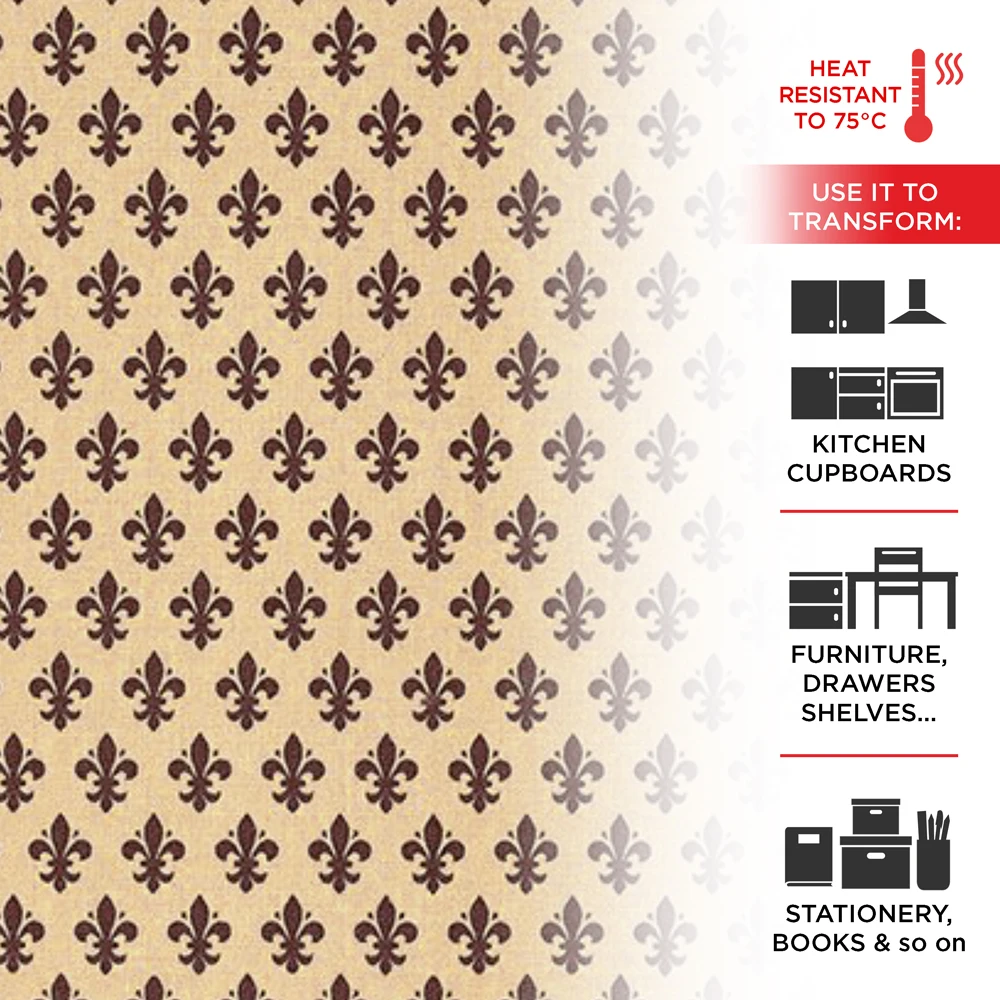 Adhesive film for furniture effect Lily Brown 45 cm